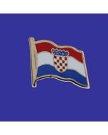 Croatia Lapel Pin (Single Waving Flag)