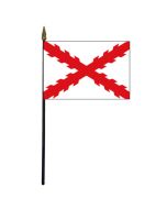 Cross Of Burgundy Stick Flag - 4x6"