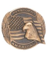 Patriotic American Bronze Grave Marker