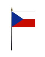 Czech Republic Stick Flag - 4x6"
