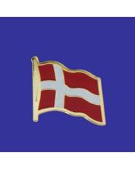 Denmark Lapel Pin (Single Waving Flag)