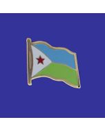 Djibouti Lapel Pin (Single Waving Flag)