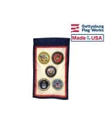 US Armed Forces (5 Branches) Garden Flag 