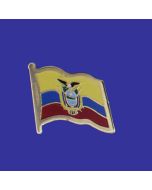 Ecuador (seal design) Lapel Pin (Single Waving Flag)