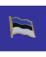 Estonia Lapel Pin (Single Waving Flag)