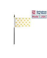 Fleur-de-lis Stick Flag (White 23) - 4x6"