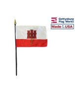 Gibraltar Stick Flag Made in the USA by Gettysburg Flag Works