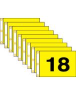 Golf Flag Set 10-18 (Black on Yellow) - 14x20"