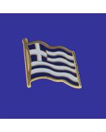 Greece Lapel Pin (Single Waving Flag)