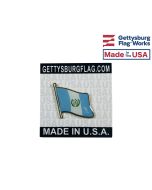 Guatemala (seal design) Lapel Pin (Single Waving Flag)