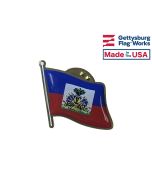 Haiti (Seal Design) Lapel Pin (Single Waving Flag)