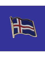Iceland Lapel Pin (Single Waving Flag)