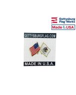 Illinois State Flag Lapel Pin (Double Waving Flag w/USA)