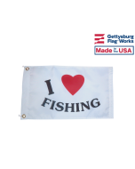 I Love Fishing Boat Flag