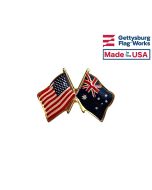 Australia Lapel Pin (with US Flag)