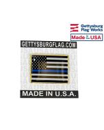 Thin Blue Line Rectangle Lapel Piin