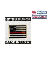 Thin Red Line Lapel Pin Rectangle Shape