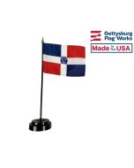 Dominican Republic Stick Flag (with Seal)