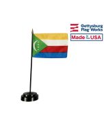 Comoros Stick Flag - 4x6"