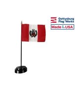 Peru Stick Flag (with seal) - 4x6"
