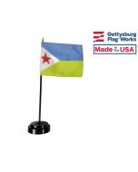 Djibouti Stick Flag - 4x6"