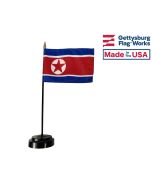 North Korea Stick Flag - 4x6"