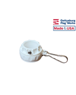 spinning clip flag fastener white image