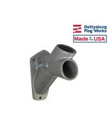 Flag Bracket 2 Position Silver Aluminum - 1.25" Diameter