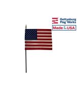 4x6" American Stick Flag E-Gloss - Desktop Flag