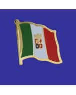 Italian Ensign Lapel Pin (Single Waving Flag)