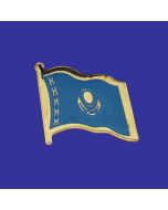Kazakhstan Lapel Pin (Single Waving Flag)
