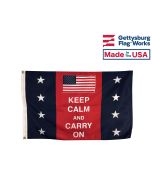 Keep Calm & Carry On Patriotic Flag & Banner