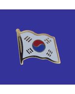 South Korea Lapel Pin (Single Waving Flag)
