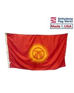 Kyrgyzstan Flag Made in the USA by Gettysburg Flag Works