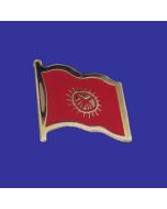 Kyrgyzstan Lapel Pin (Single Waving Flag)