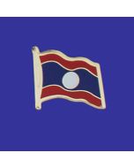Laos Lapel Pin (Single Waving Flag)