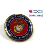 Marine Corps Round Lapel Pin-Blue