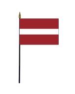 Latvia Stick Flag - 4x6"