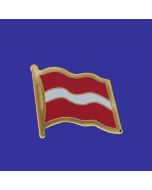 Latvia Lapel Pin (Single Waving Flag)