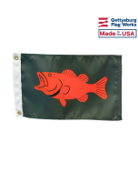 large mouth bass flag for boat front image
