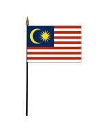 Malaysia Stick Flag - 4x6"