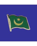 Mauritania Lapel Pin (Single Waving Flag)