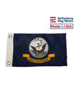 8x12" Navy Boat Flag - Double Sided