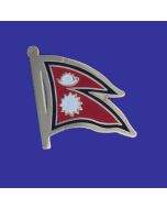 Nepal Lapel Pin (Single Waving Flag)