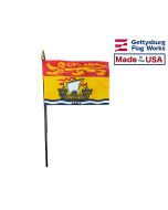 New Brunswick Stick Flag Made in the USA by Gettysburg Flag Works