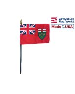Ontario Stick Flag Made in the USA by Gettysburg Flag Works