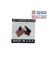 Philippines Lapel Pin (Double Waving Flag w/USA)