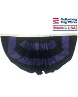 Pleated Mourning Fan, Sewn Nylon Stripes