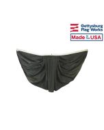 Black Pleated Mourning Fan Bunting - 3x6'
