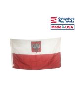 Poland Ancestral Flag with Eagle